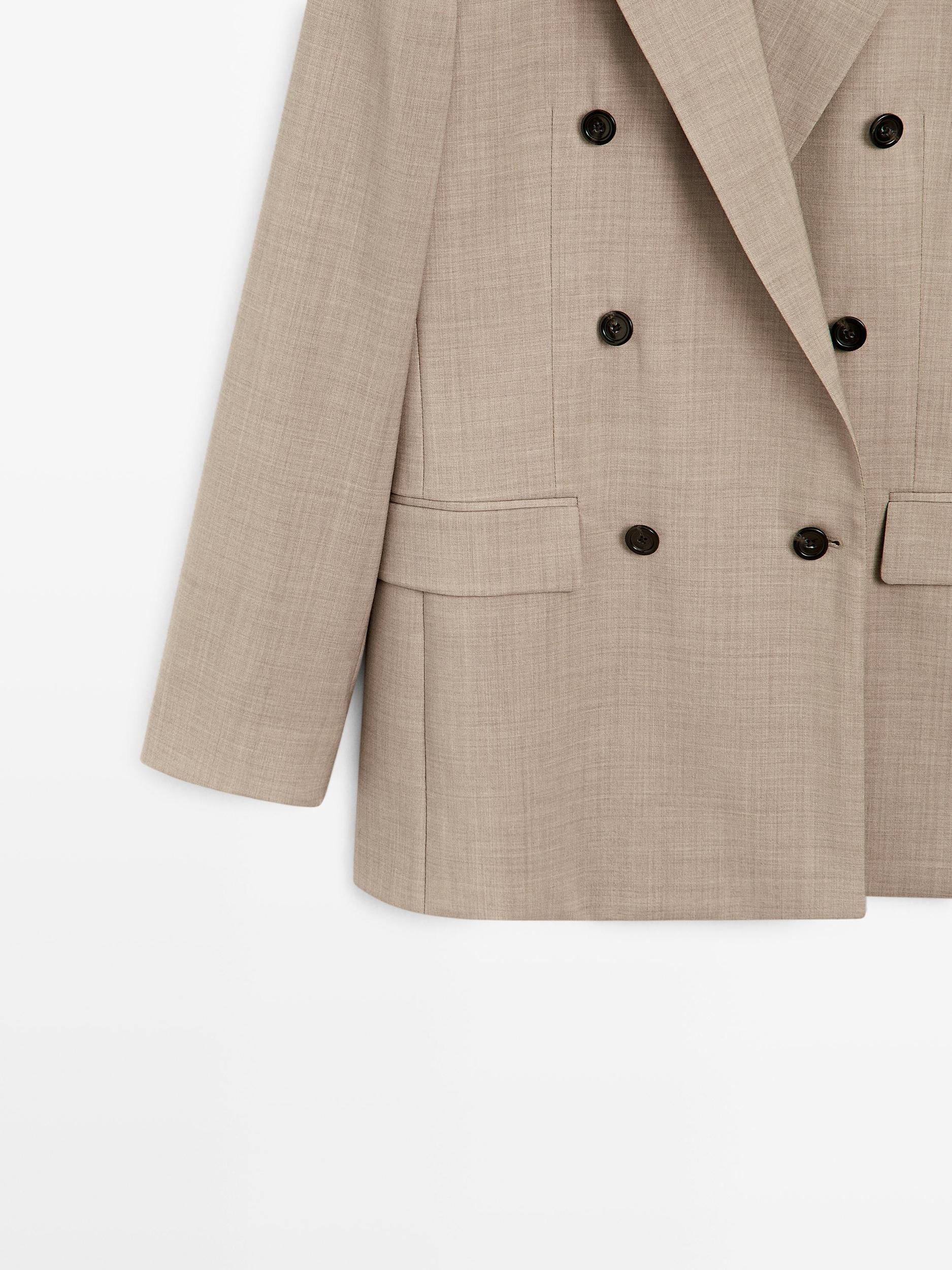 100% wool double-breasted blazer Product Image