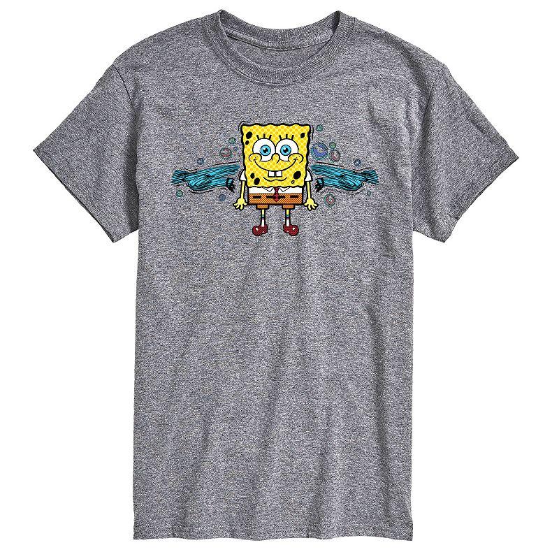 Big & Tall SpongeBob SquarePants Bubbly Short Sleeve Graphic Tee, Men's,  Product Image