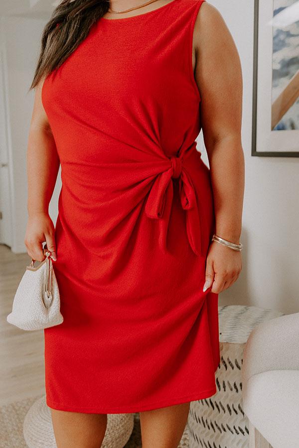 Block Party Chic Front Tie Mini Dress Curves Product Image