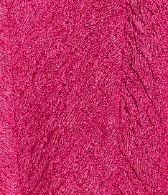 IC Collection Crinkle Jacquard Textured High Neck Bracelet Sleeve Button Front Jacket Product Image