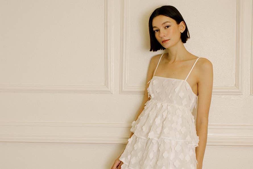 Clover Applique Mini Dress Product Image