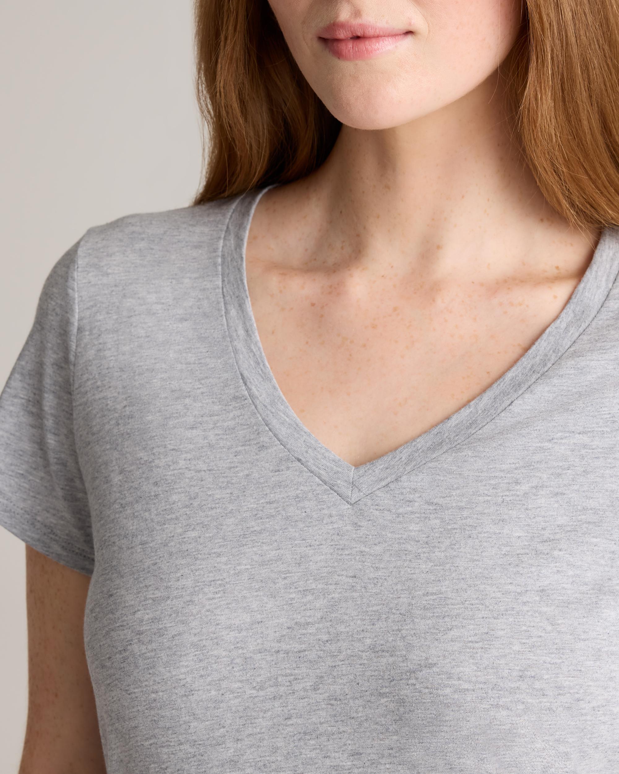 Quince | Women's Cotton Modal V Neck T-Shirt Cotton/Modal Product Image