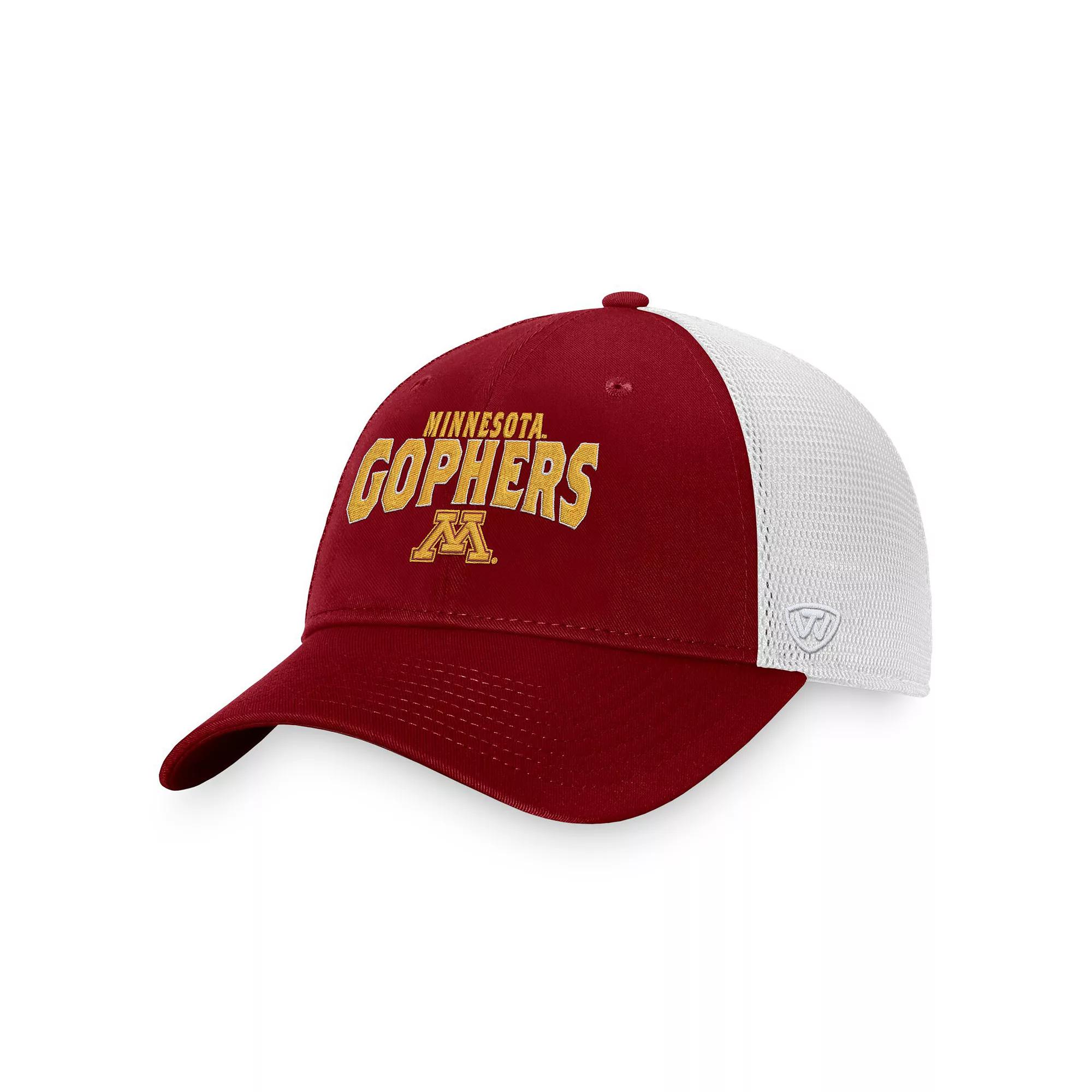 Men's Top of the World Maroon/White Minnesota Golden Gophers Breakout Trucker Snapback Hat, Red Product Image