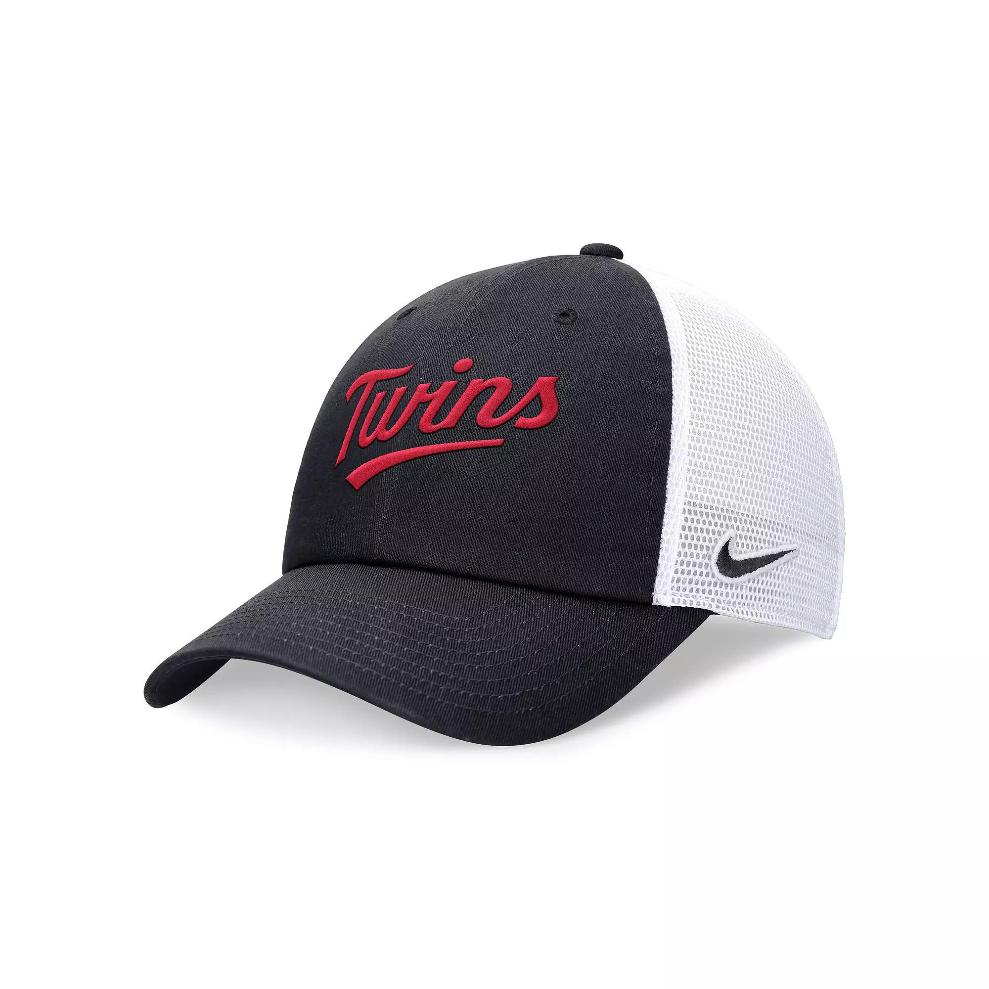 Men's Nike Red Los Angeles Angels Evergreen Wordmark Trucker Adjustable Hat,  Product Image