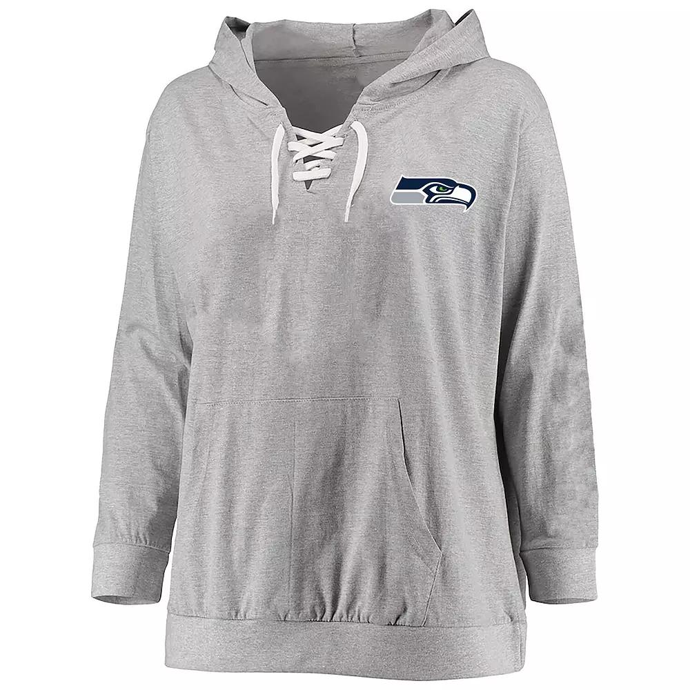 Women's Fanatics Heather Gray Seattle Seahawks Plus  Product Image