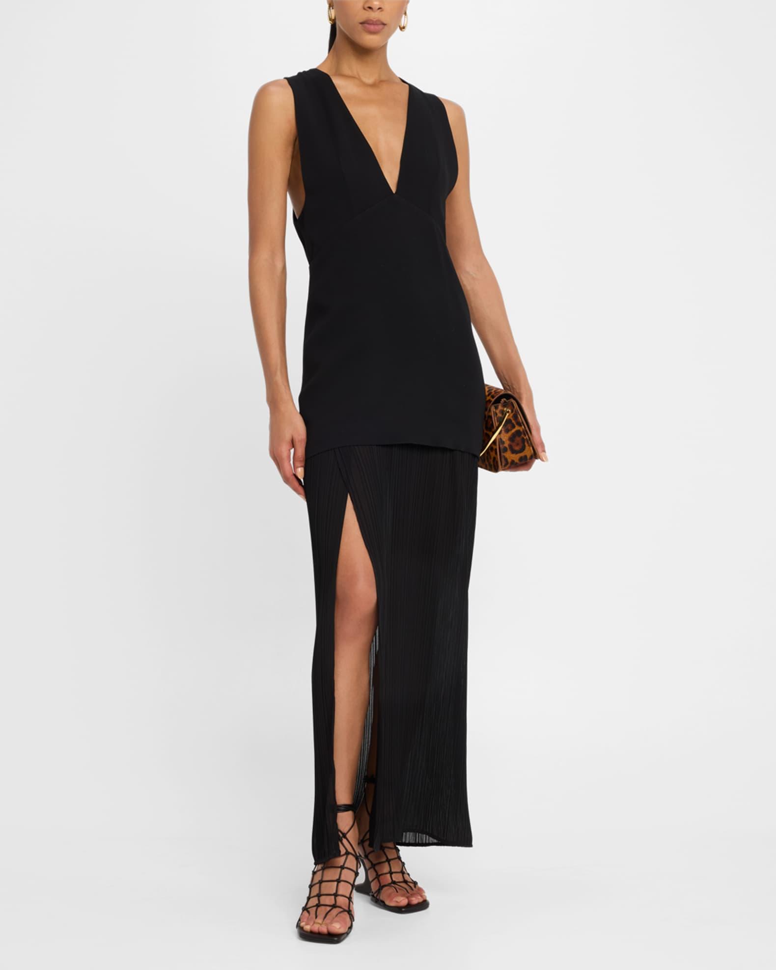 Chloe Mixed-Media Shift Dress Product Image