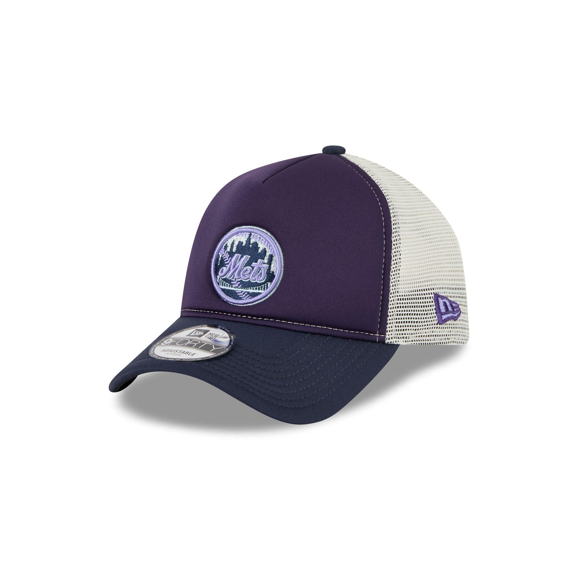Pittsburgh Pirates Navy Purple 9FORTY A-Frame Trucker Hat Male Product Image
