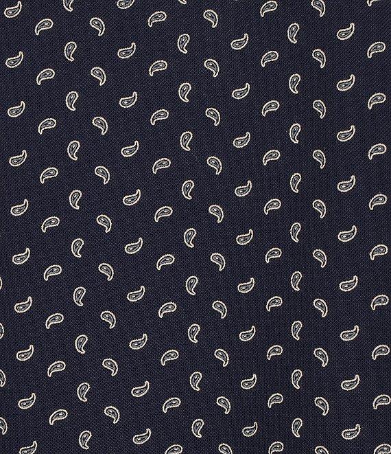 Cremieux Blue Label Paisley Print Short Sleeve Polo Shirt Product Image