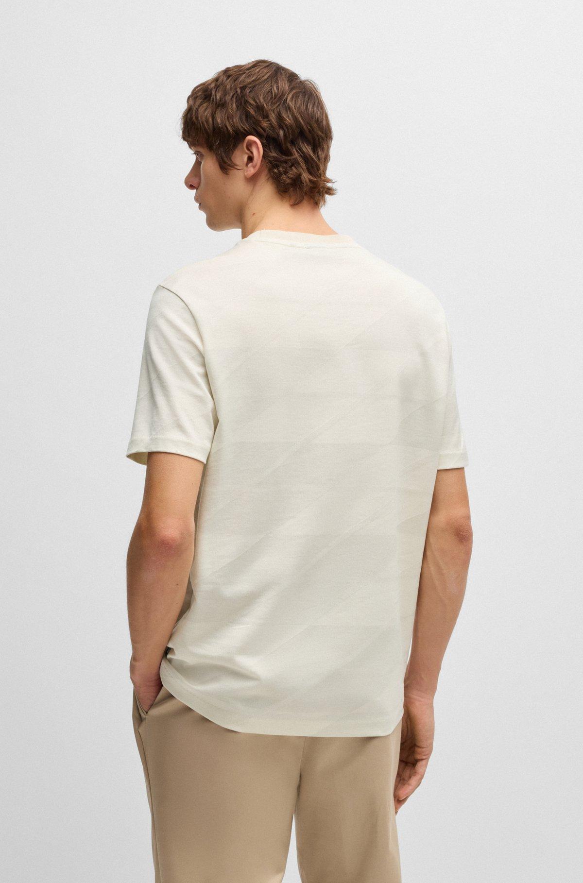  Mercerized-cotton T-shirt with two-tone jacquard Product Image