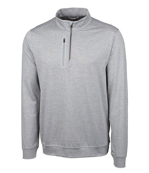 Cutter & Buck Big & Tall Stealth Heathered Performance Stretch Half-Zip Pullover Product Image