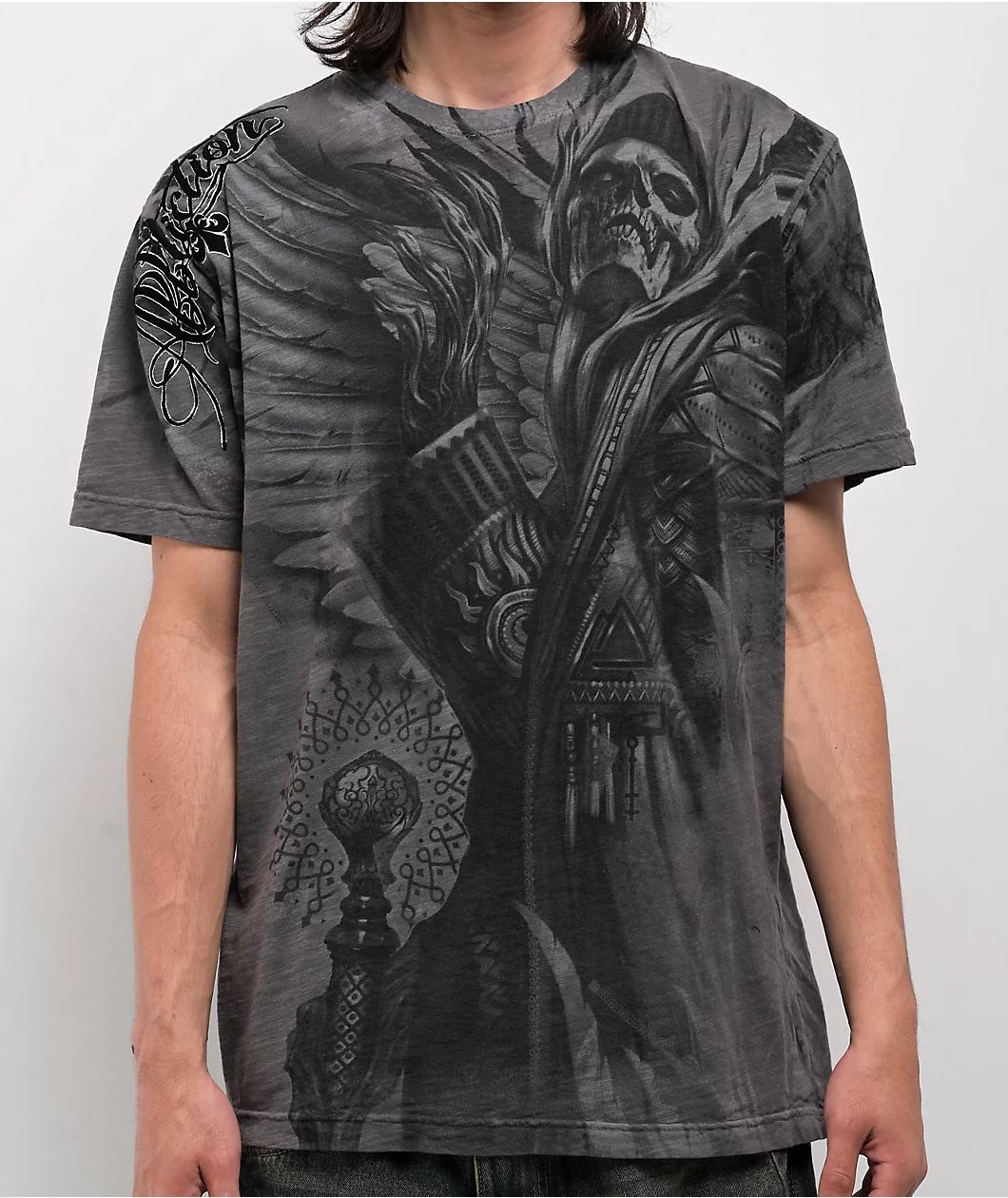 Affliction Vanquish Charcoal Wash T-Shirt  Product Image