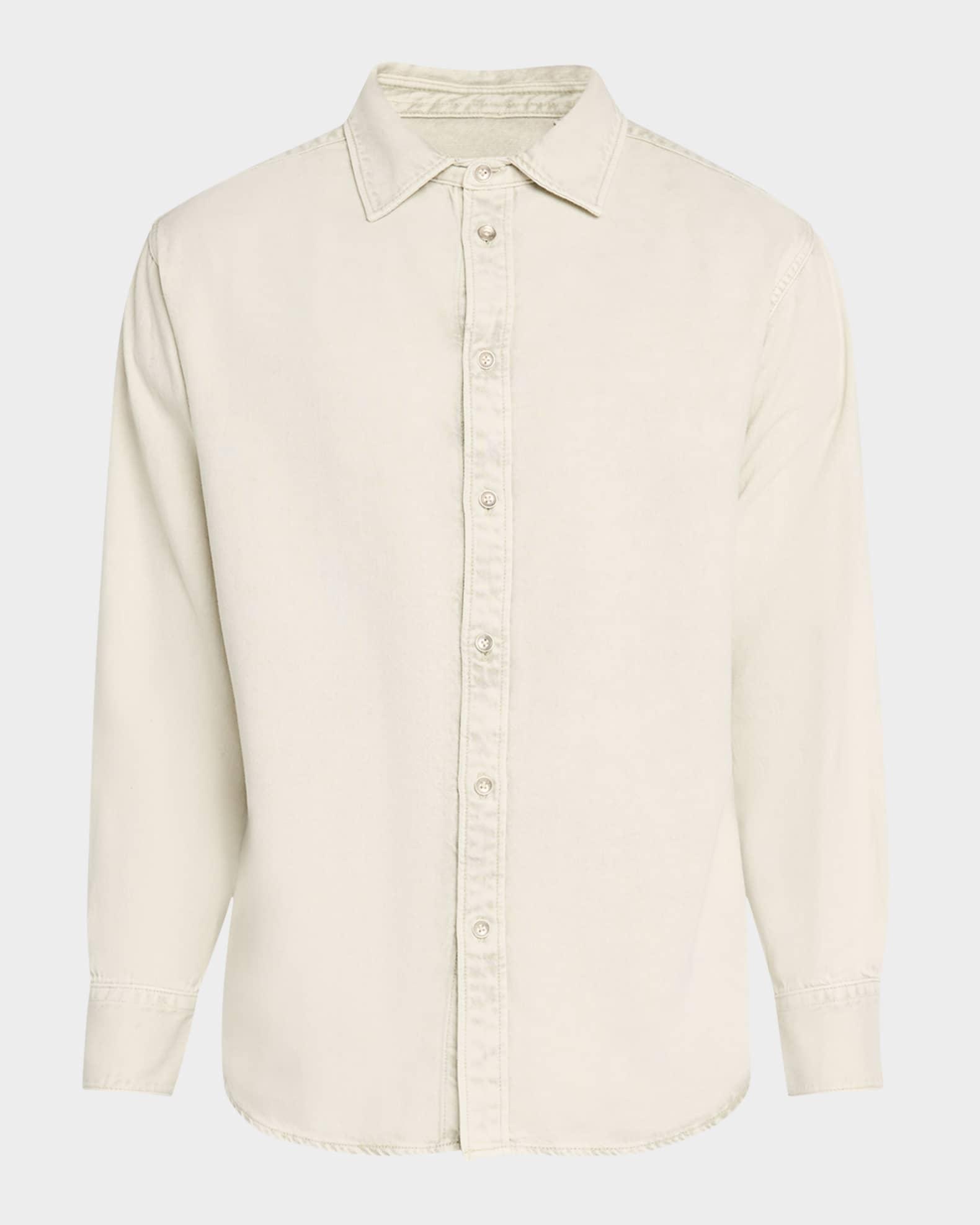 Men's Matthew Denim Casual Button-Down Shirt Product Image