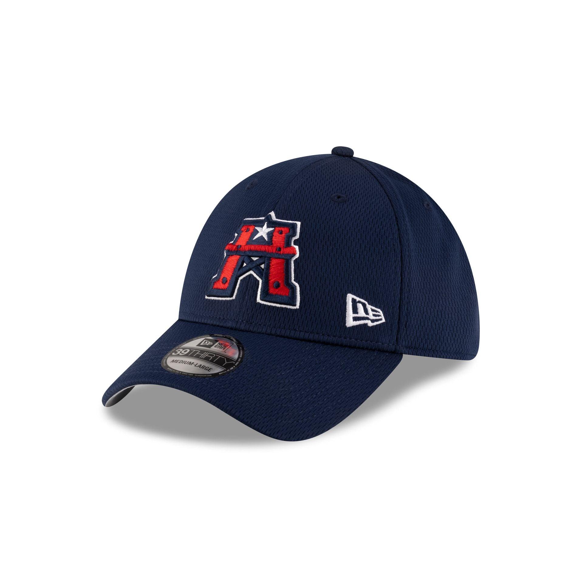 Houston Roughnecks Navy 39THIRTY Stretch Fit Hat Male Product Image
