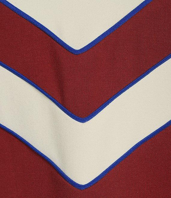 Antonio Melani Active Stripe Piping Crew Neck Long Sleeve Pullover Coordinating Sweatshirt Product Image