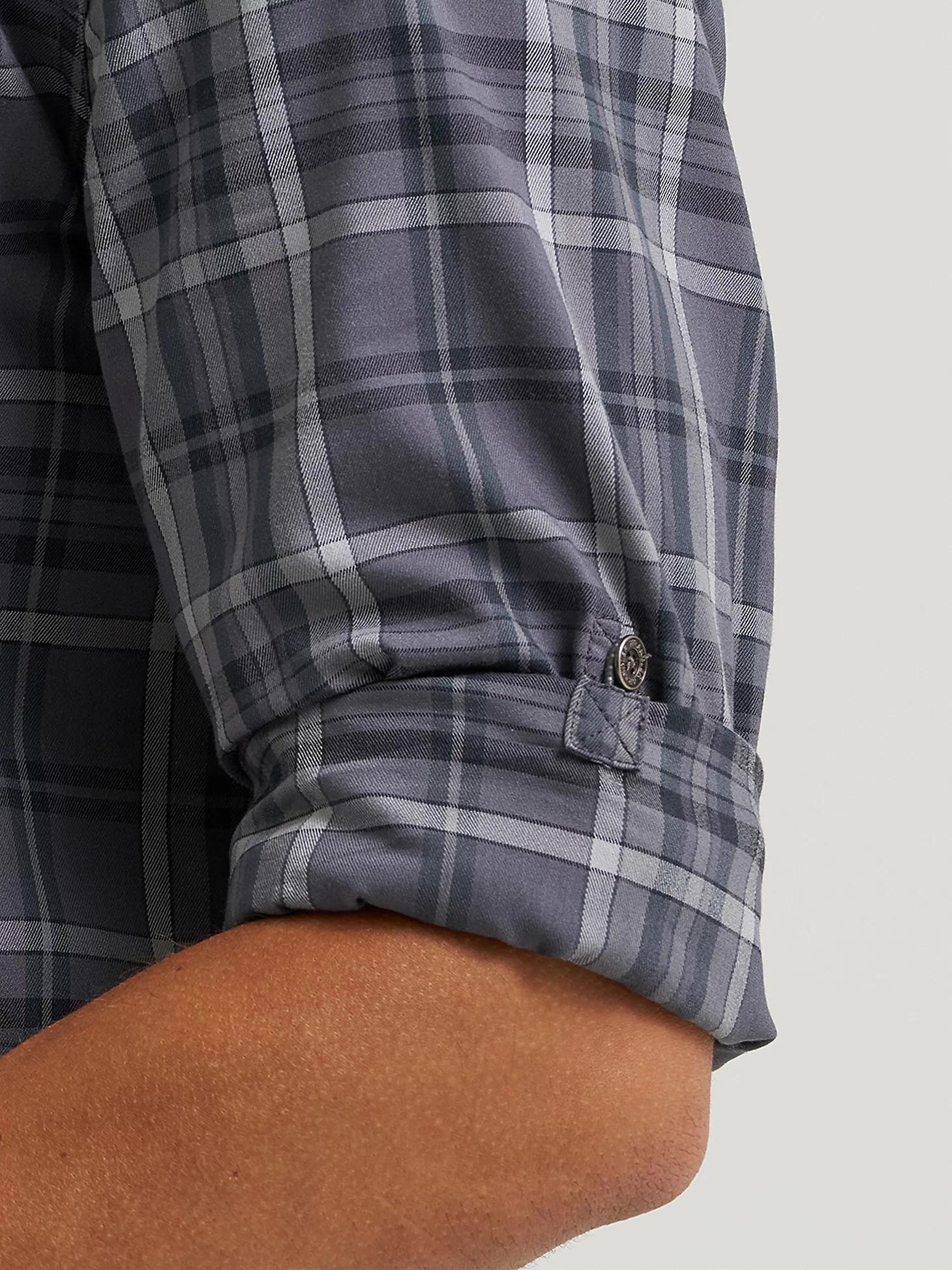 Men's Outdoor Stretch Plaid Shirt in Asphalt Product Image