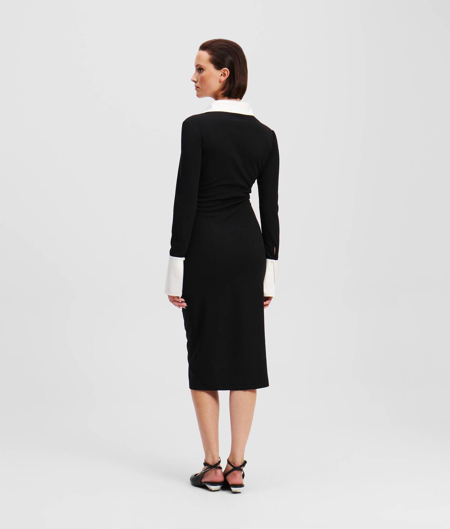 LONG-SLEEVED POLO DRESS Product Image