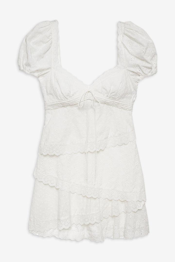 Rosalyn Mini Dress — White Product Image