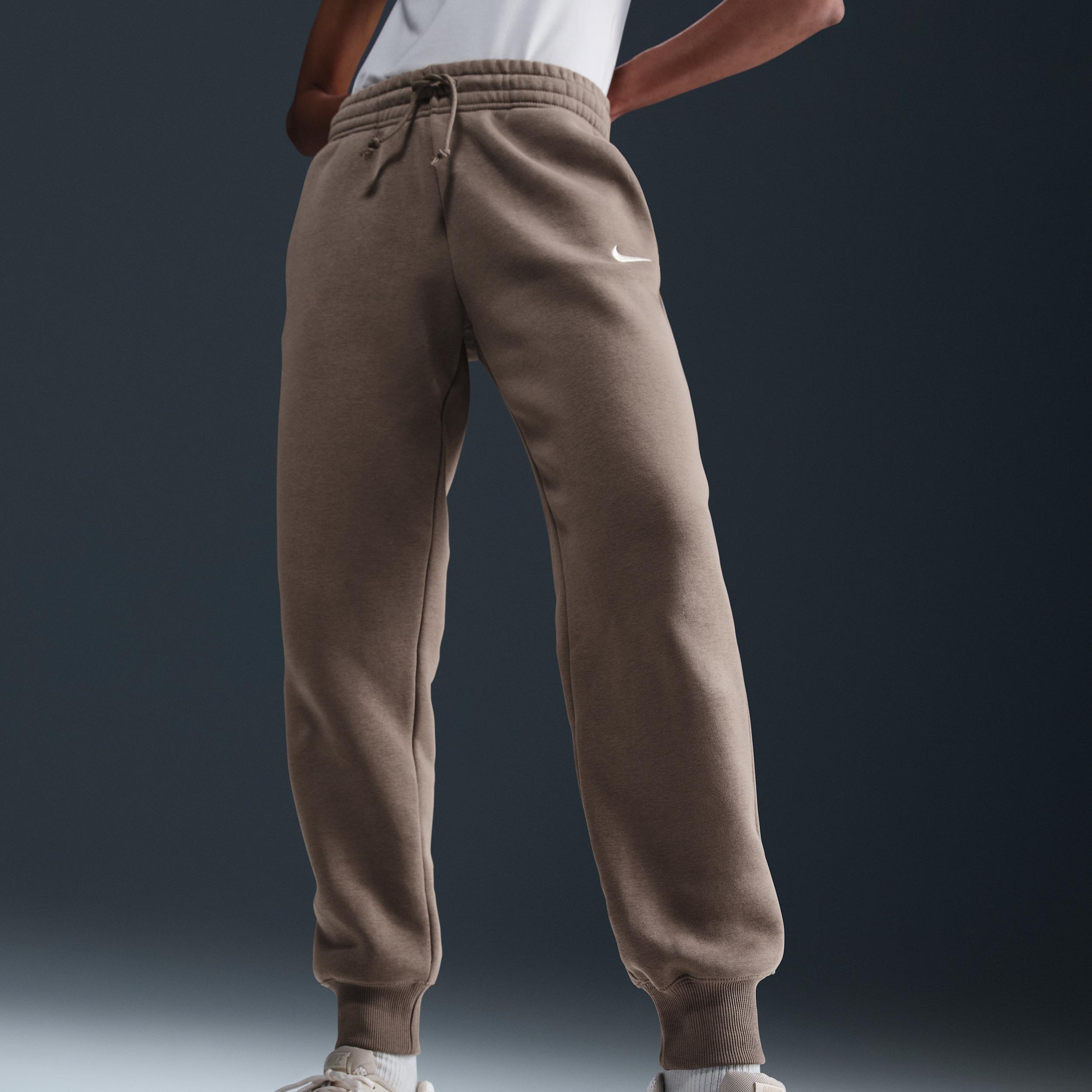 Womens Nike Sportswear Phoenix Fleece Mid-Rise Sweatpants | FZ7626-233 Product Image