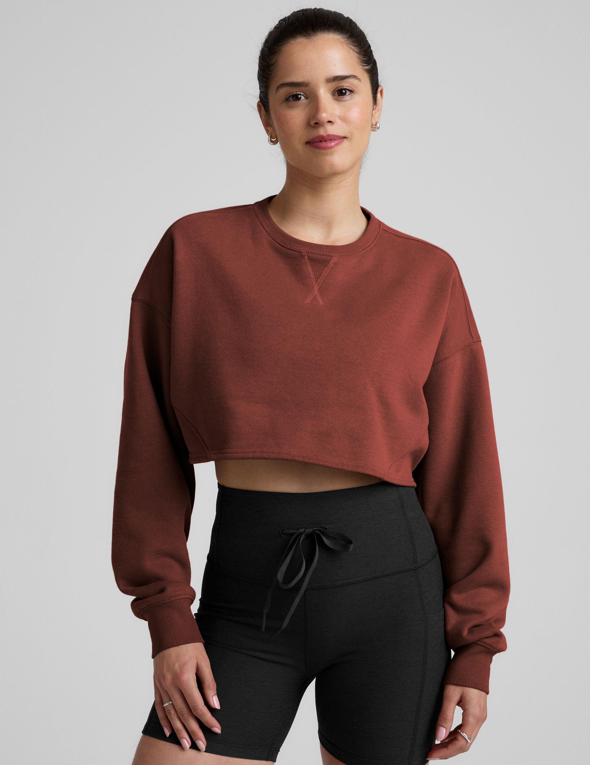 LuxeFleece Cropped Sweatshirt Product Image