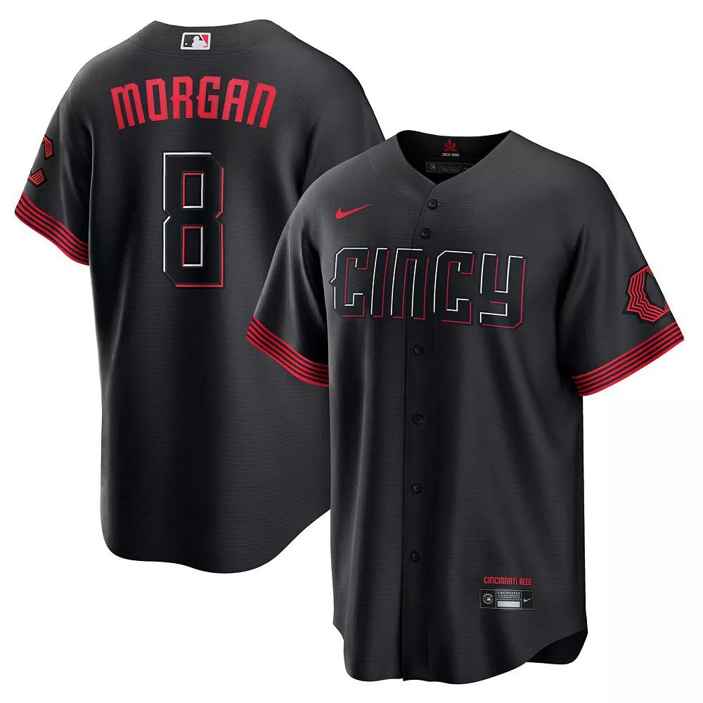 Men's Nike Joe Morgan Black Cincinnati Reds 2023 City Connect Replica Player Jersey,  Product Image