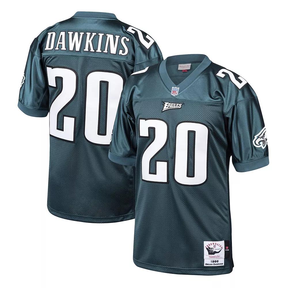 Men's Mitchell & Ness Brian Dawkins Midnight Green Philadelphia Eagles 1996 Authentic Throwback Retired Player Jersey, Size: 60 Product Image