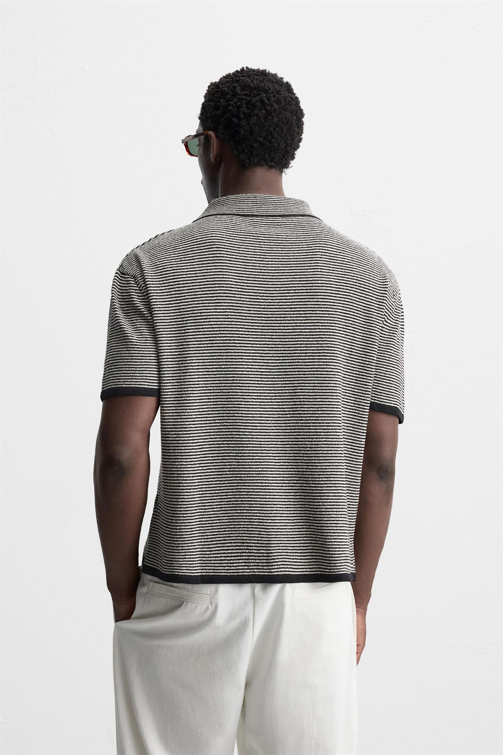 STRIPED KNIT SHIRT Product Image