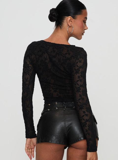 Martine Sheer Top Black Product Image