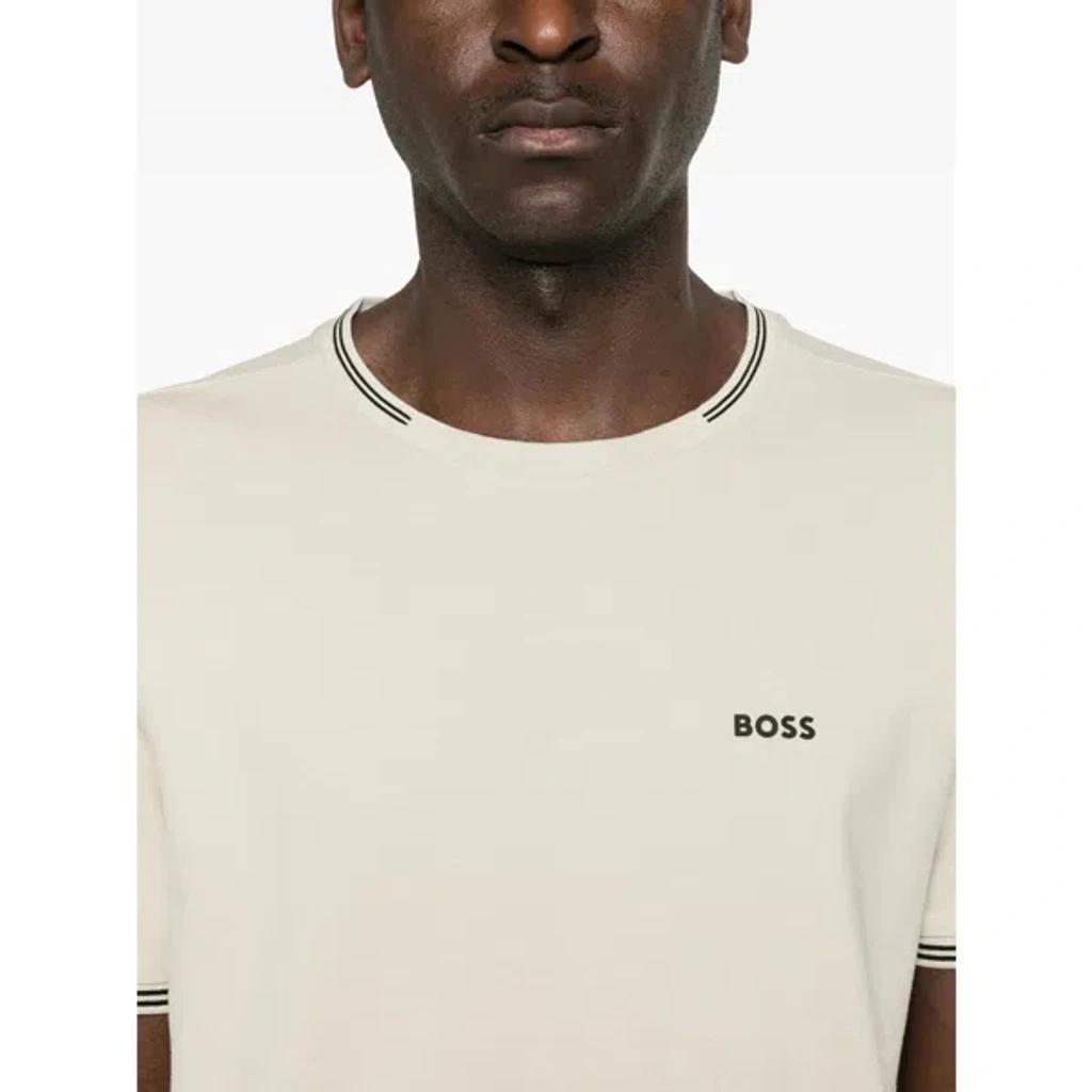 HUGO BOSS Striped Short-sleeve T-shirt In Neutral Product Image