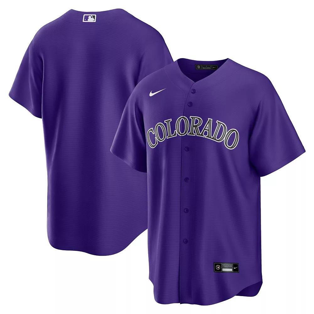 Men's Nike Purple Colorado Rockies Alternate Replica Team Jersey,  Product Image