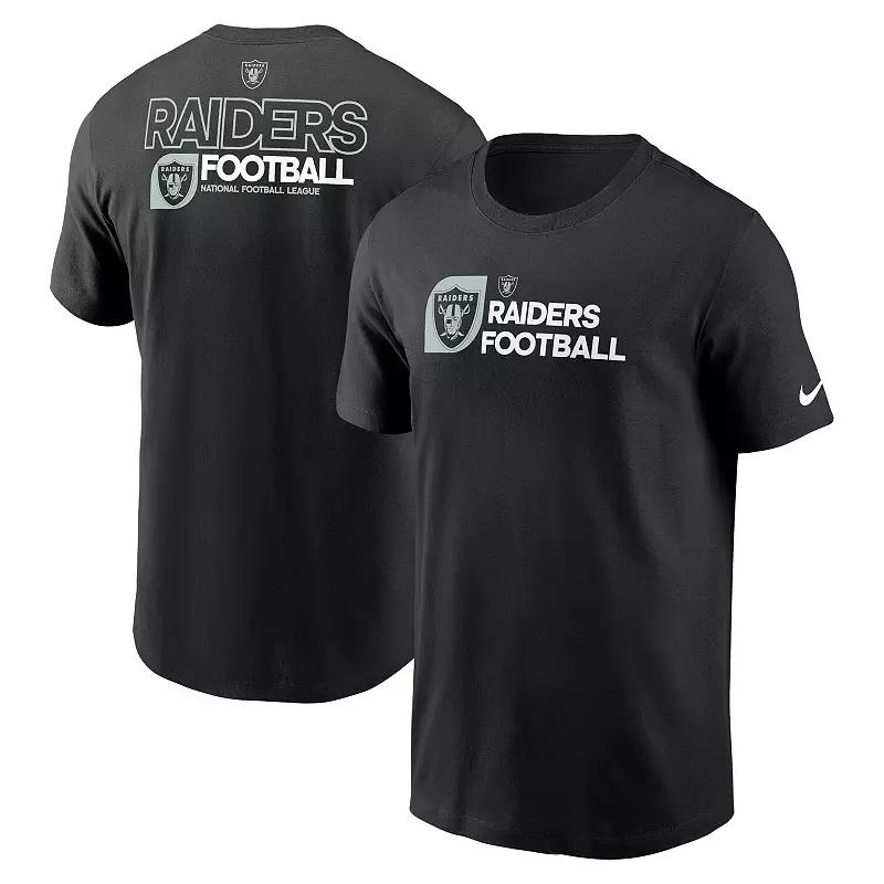 Men's Nike Black Las Vegas Raiders Outline T-Shirt,  Product Image