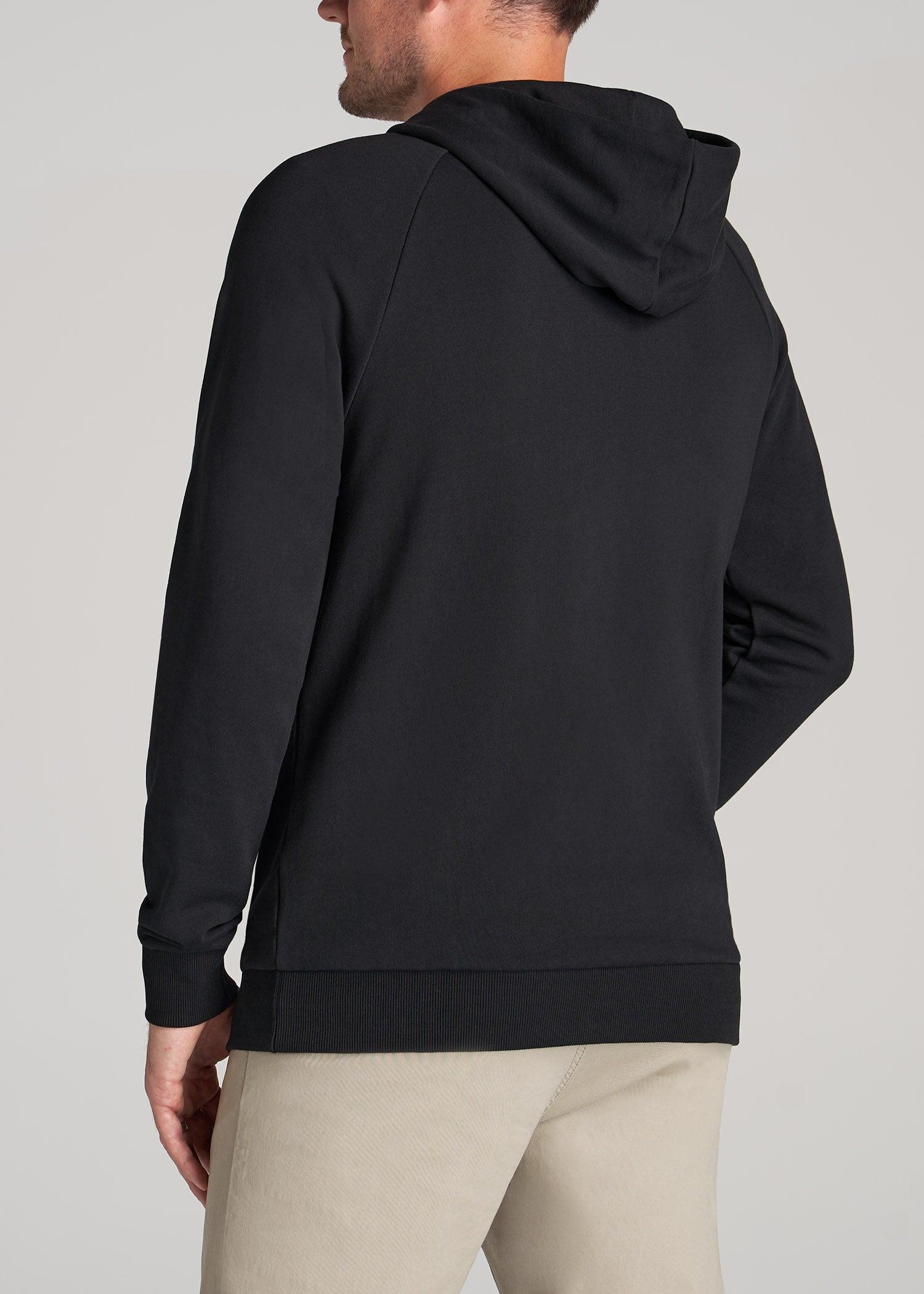 Wearever French Terry Raglan Men's Tall Hoodie in Black Product Image