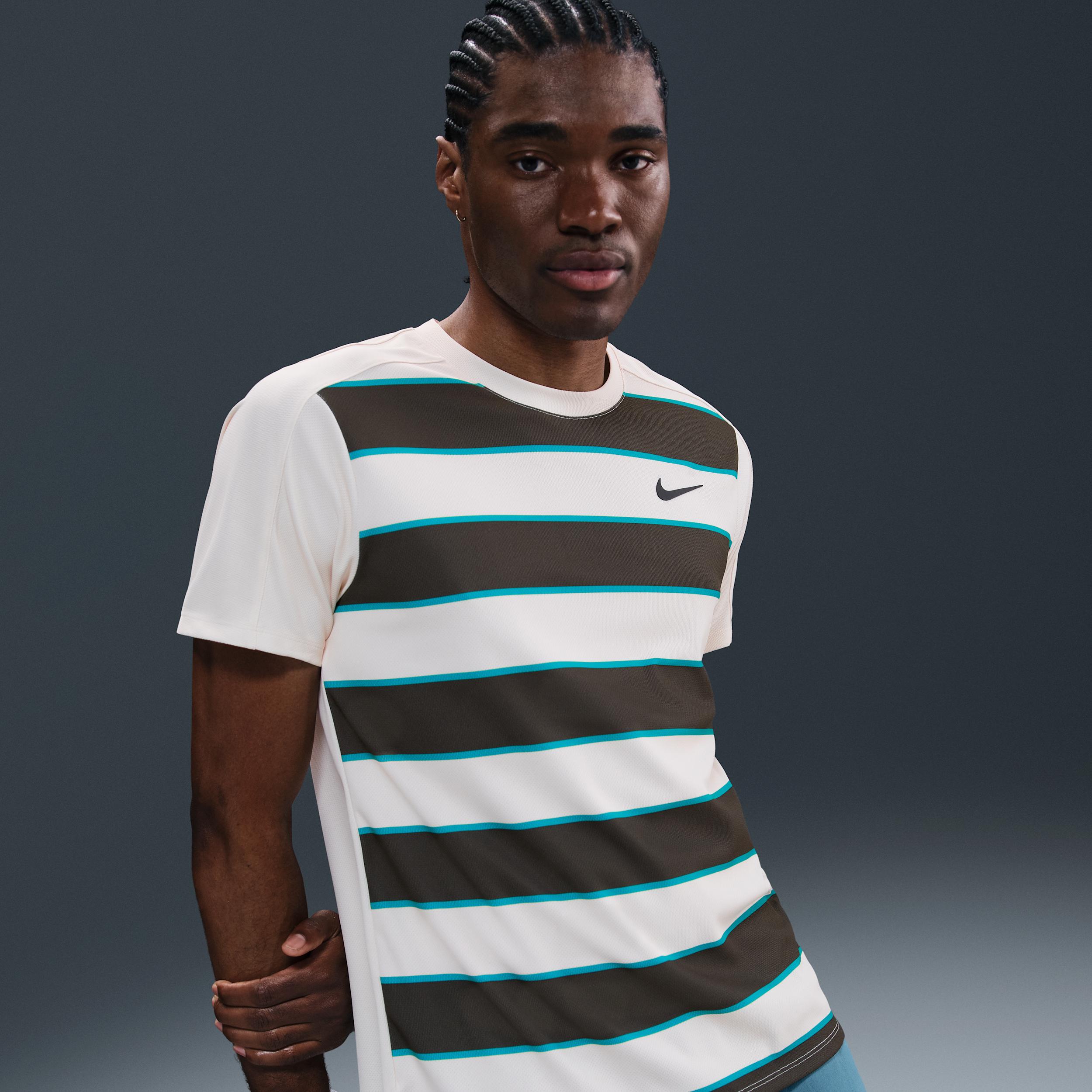 Nike Mens Court Slam Dri-FIT ADV Tennis Top | HM6710-353 Product Image