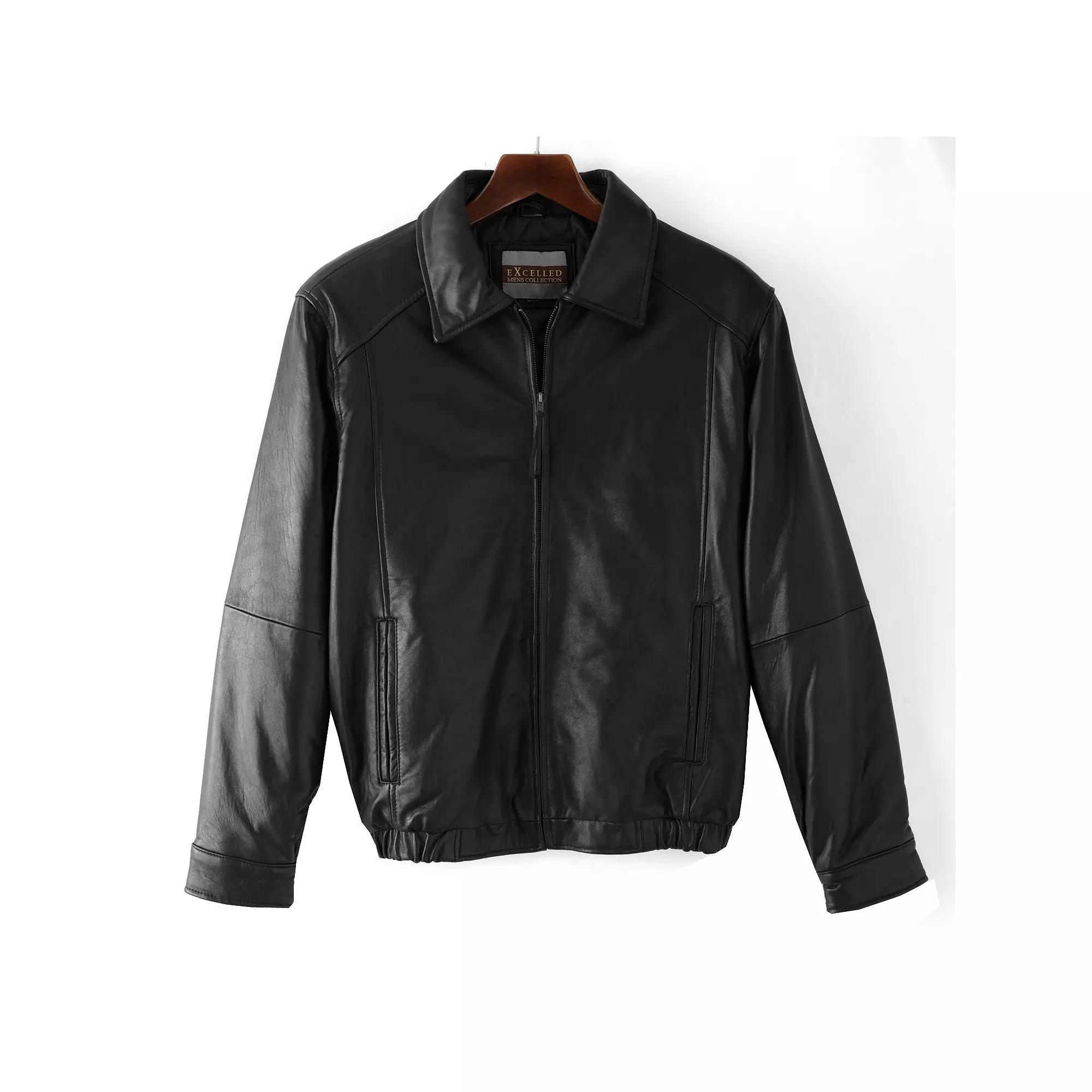 Men's Excelled Leather Bomber Jacket, Size: XXL, Black Product Image