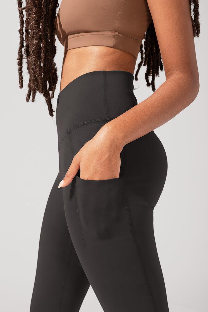 Crisscross Hourglass® Bell Bottom with Pockets - Black Product Image