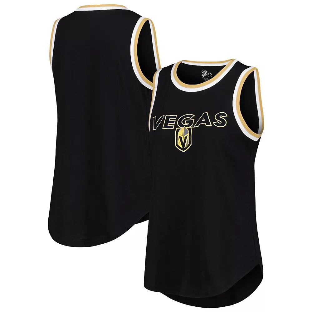 Women's G-III 4Her by Carl Banks Black Vegas Golden Knights Strategy Tank Top,  Product Image