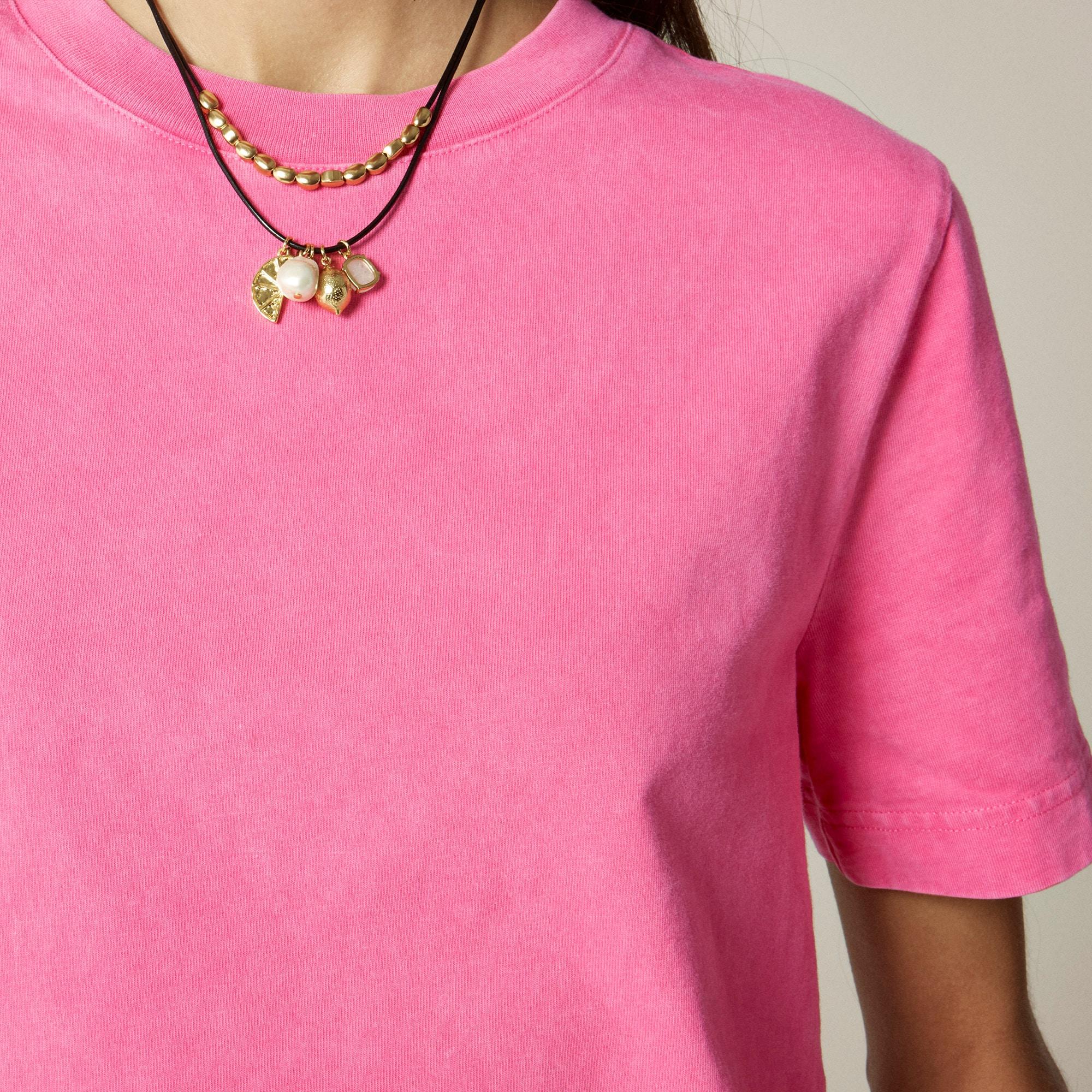 Relaxed premium-weight cropped T-shirt Product Image