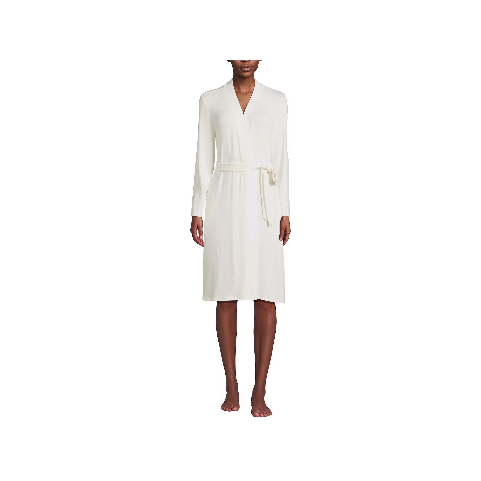 Women's Lands' End Cozy Faux Cashmere Robe,  Product Image