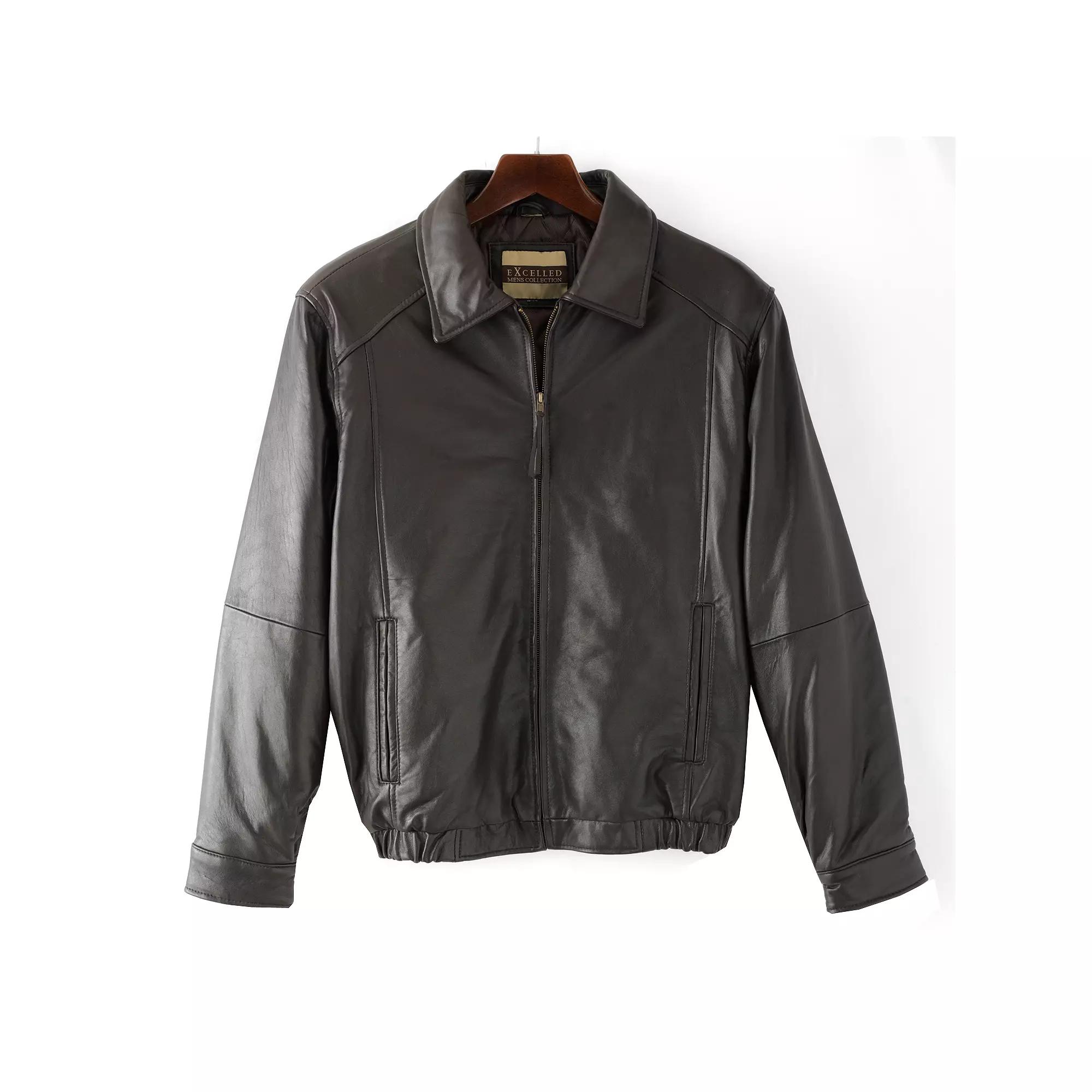 Men's Excelled Leather Bomber Jacket, Size: XXL, Black Product Image