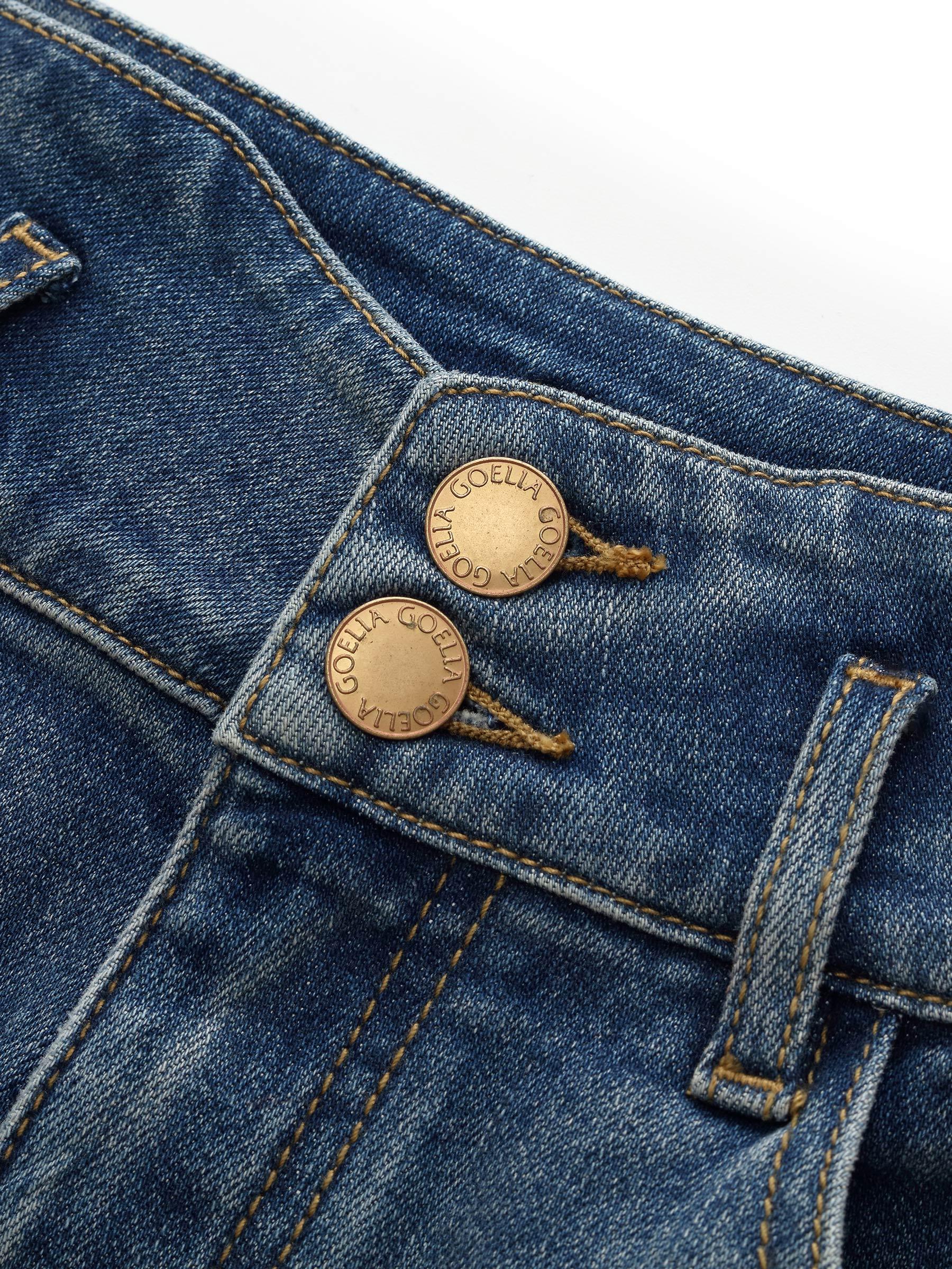 Denim Women High-Waisted Straight Leg Jeans Product Image