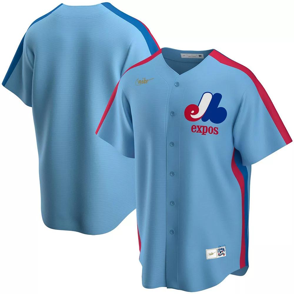 Men's Nike Light Blue Montreal Expos Road Cooperstown Collection Team Jersey, Size: XL, Mlb Light Product Image