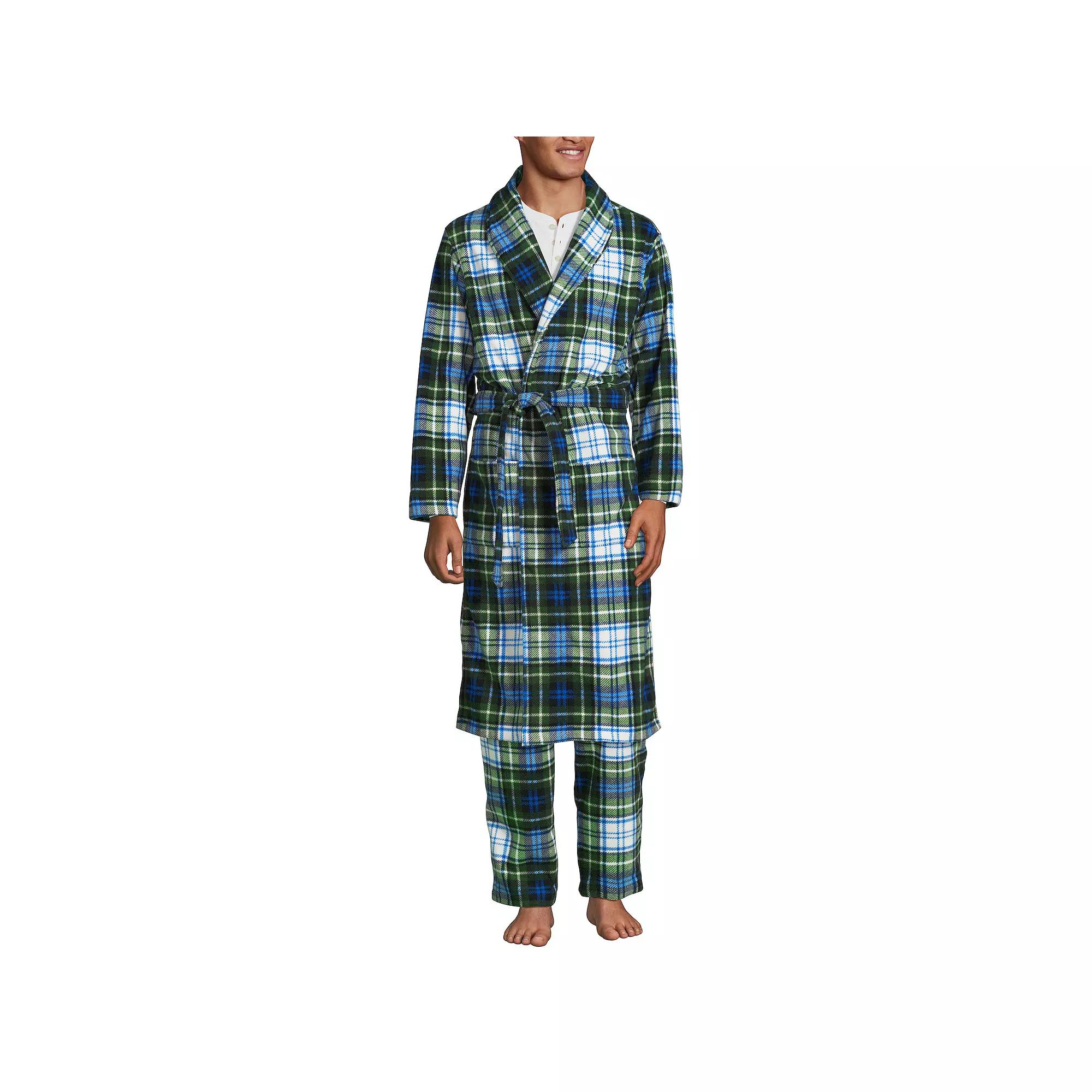 Men's Lands' End Fleece Robe,  Product Image