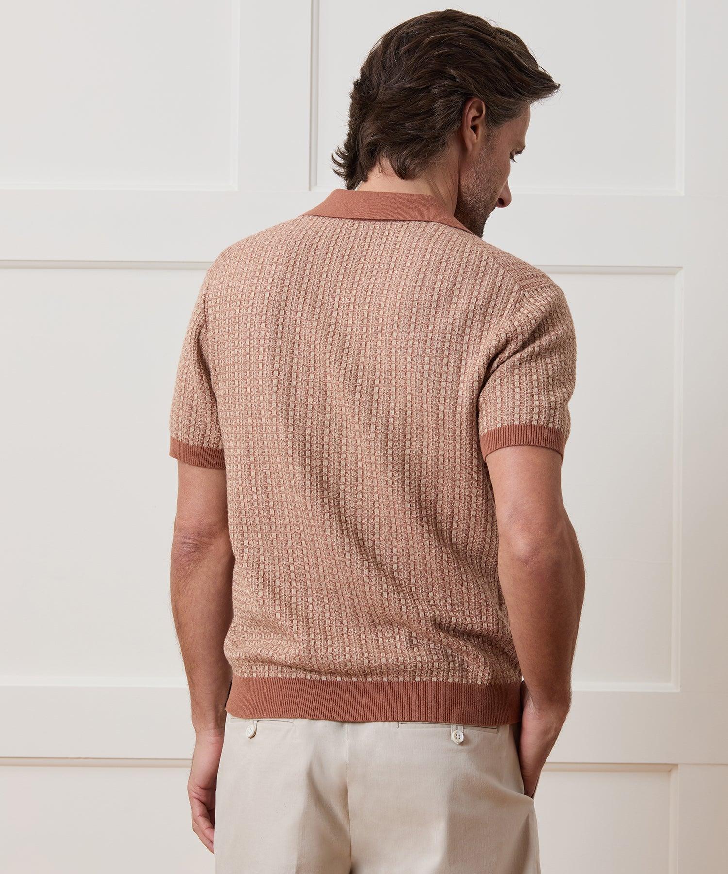 Linen Geometric Montauk Sweater Polo Product Image