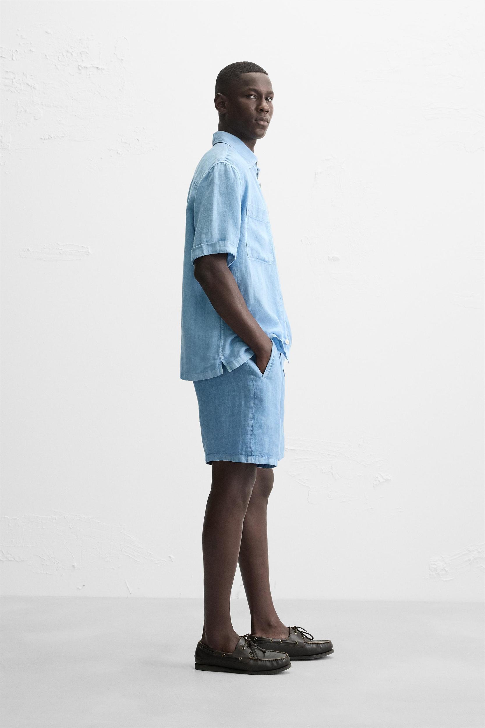 WASHED 100% LINEN SHIRT Product Image