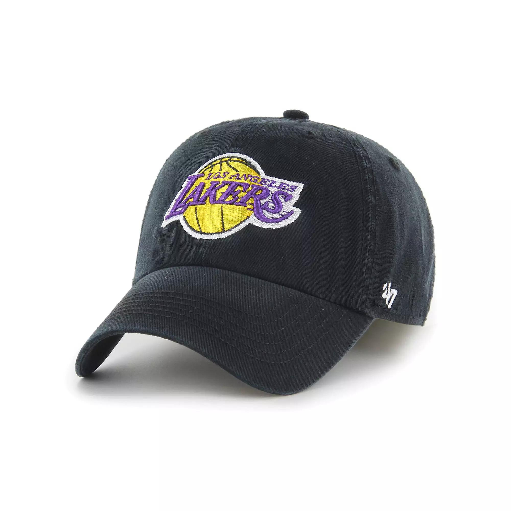 Men's '47 Black Los Angeles Lakers Classic Franchise Fitted Hat,  Product Image