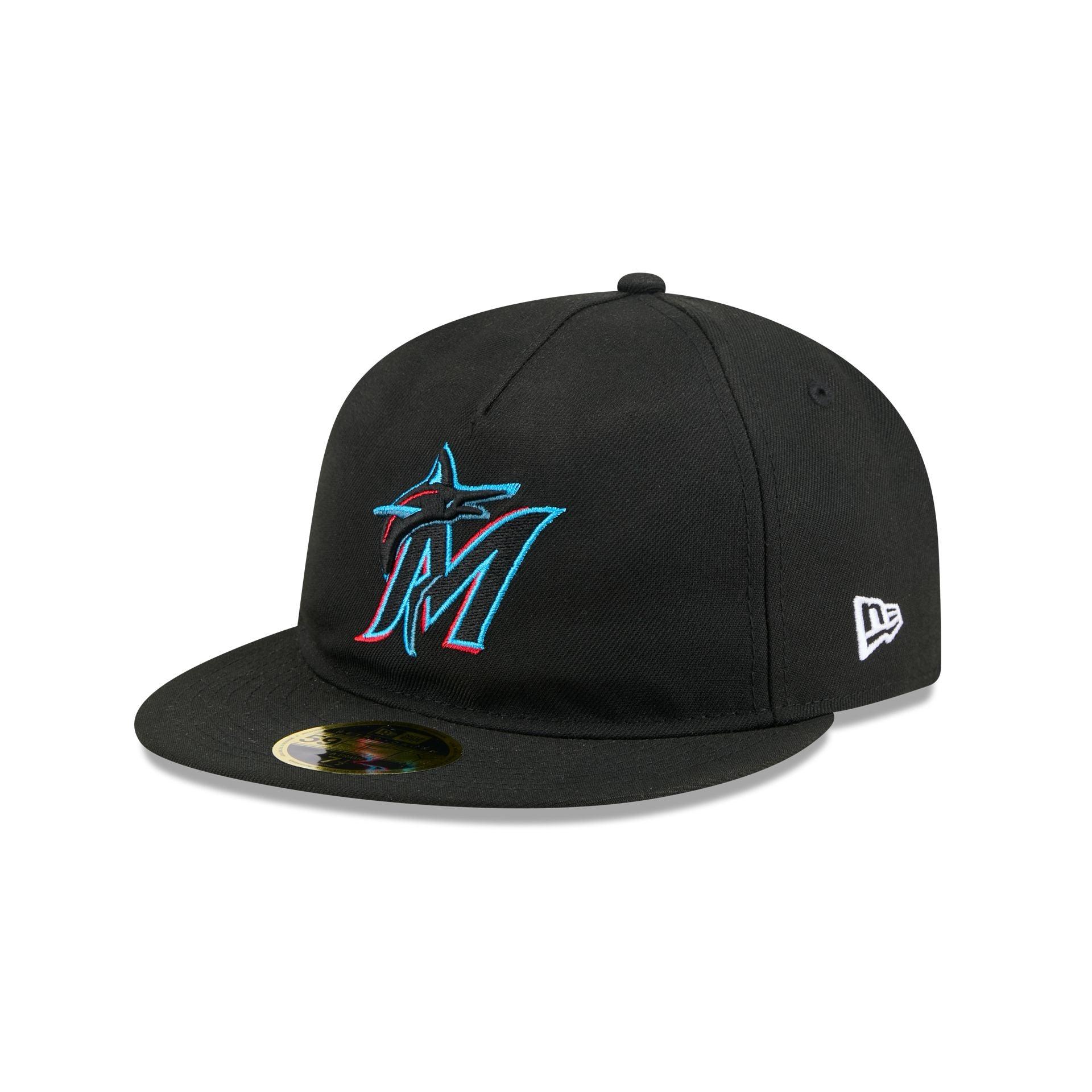 Miami Marlins Easy Retro Crown 59FIFTY A-Frame Fitted Hat Male Product Image