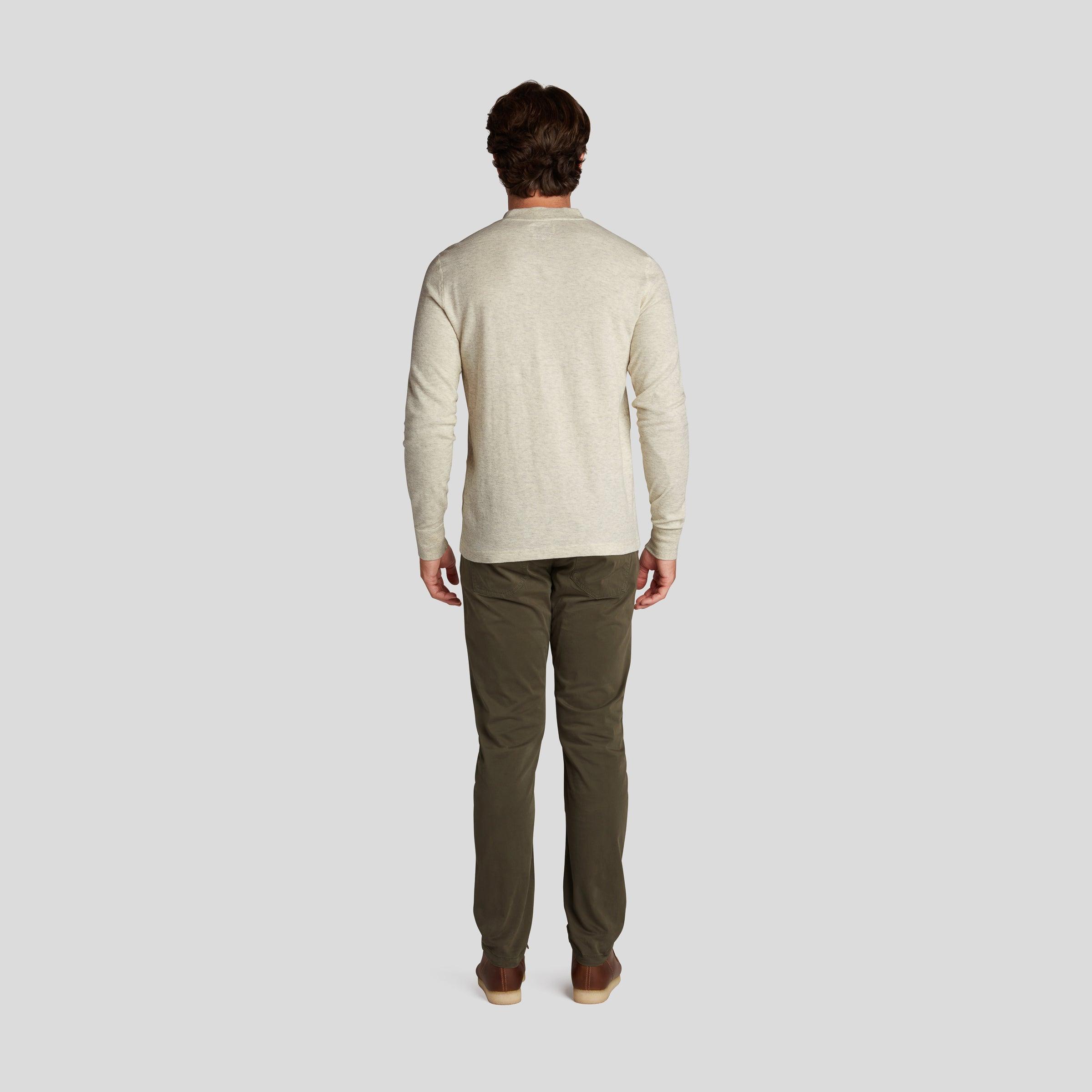 New Windsor Double Cloth Henley - Oatmeal Heather Product Image