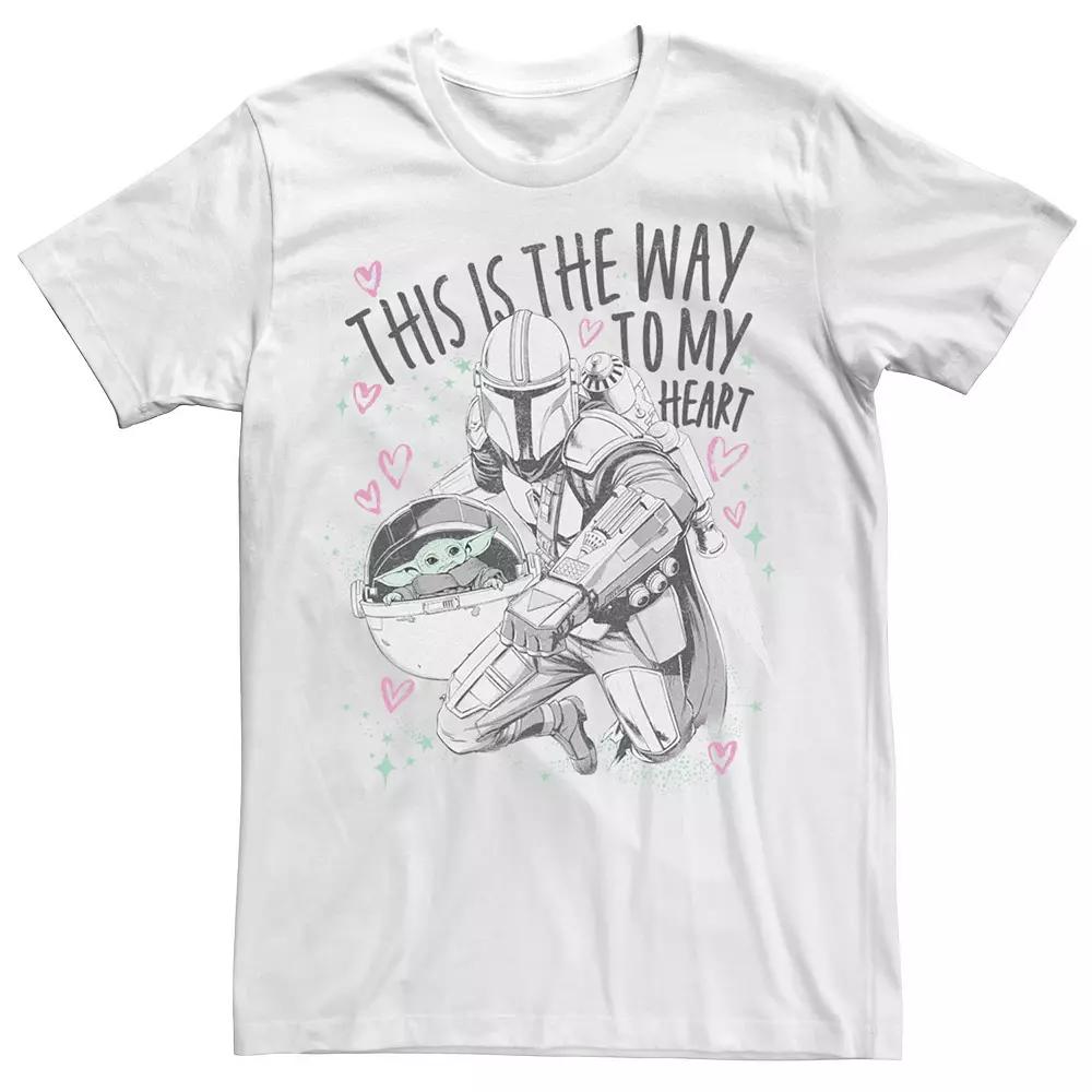 Big & Tall Star Wars: The Mandalorian & The Child Valentine's Day "This Is The Way To My Heart" Tee, Men's,  Product Image