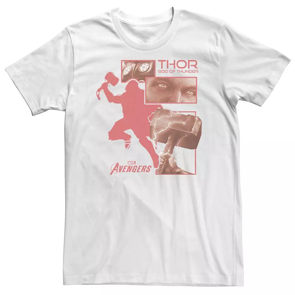 Big & Tall Marvel Avengers Game Thor God Of Thunder Panels Tee, Men's,  Product Image