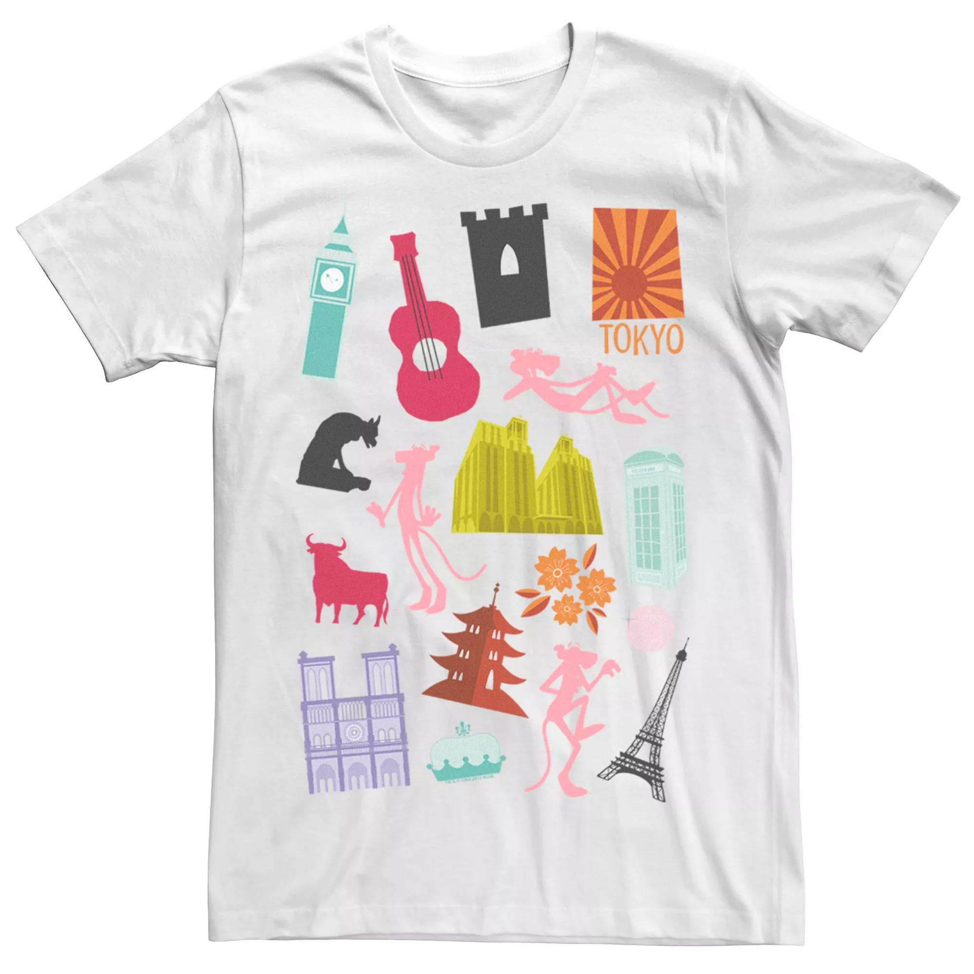 Men's Pink Panther Around The World Tee,  Product Image