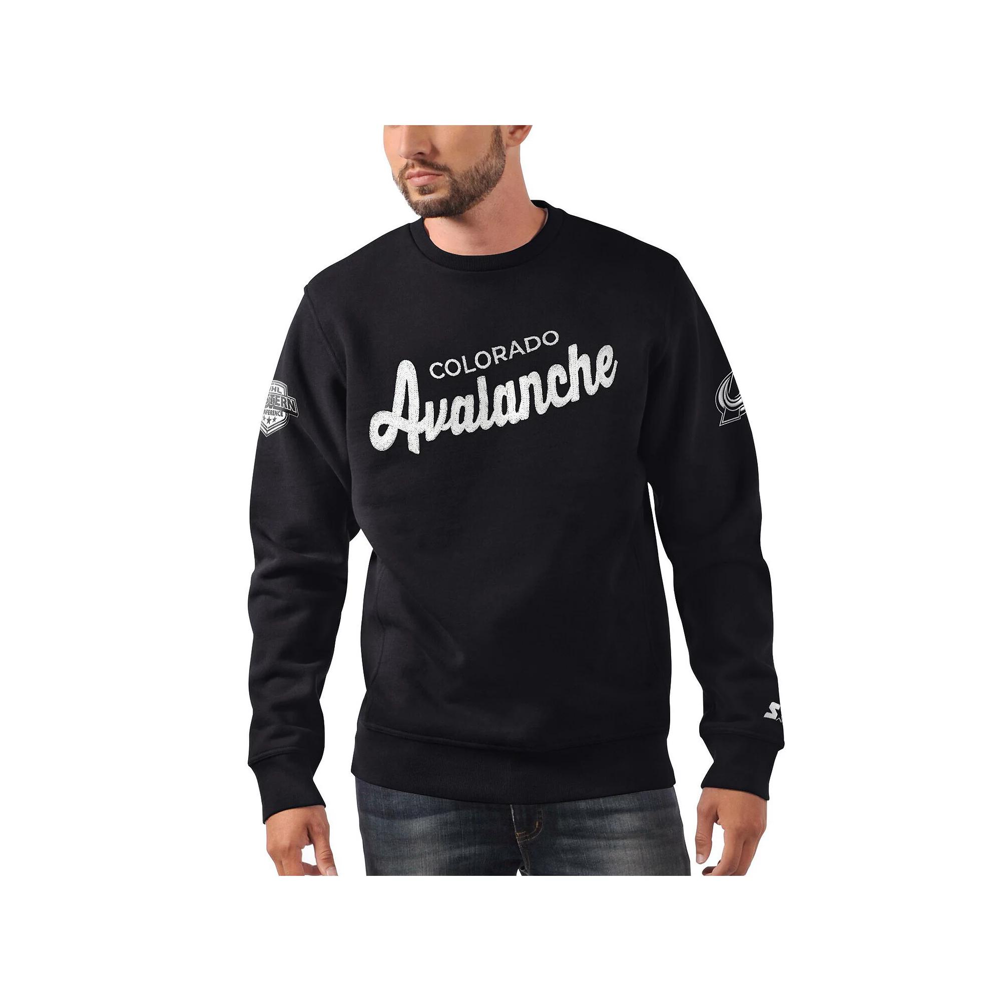 Mens Starter x NHL Ice Colorado Avalanche Cross Check Pullover Sweatshirt Product Image